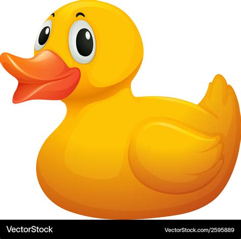 A cute yellow rubber duck Royalty Free Vector Image