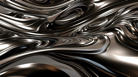 Chrome Metal Waves As Background In Full Screen With 3d Effect ...