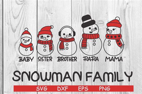 Snowman Family SVG Graphic by dadan_pm · Creative Fabrica