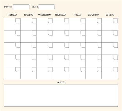 Blank Calendar Pages - 10 Free PDF Printables | Printablee