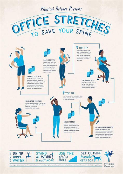 Office Stretches / Office Wall Art / Office Decor / A3 Print - Etsy | Office exercise, Employee ...