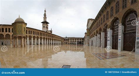 The Great Mosque of Damascus View from the Inner Courtyard Editorial ...