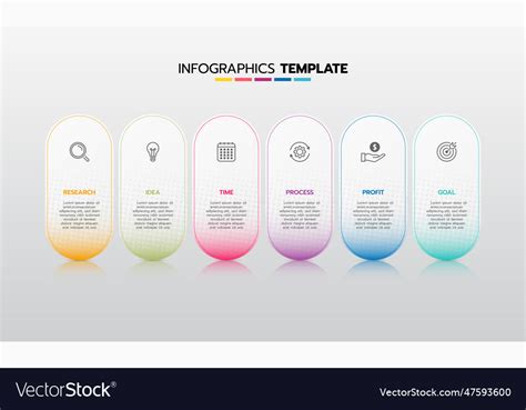 Business infographic template process with simple Vector Image