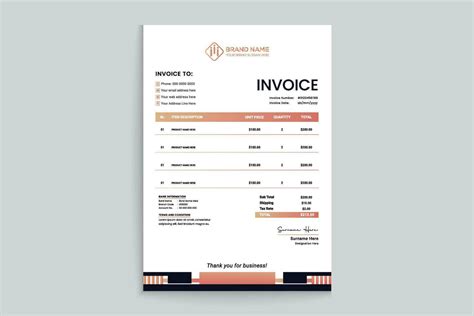 Professional invoice mockup 26325353 Vector Art at Vecteezy