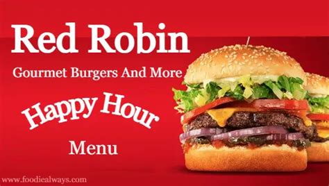 What are the Red Robin Happy Hour Timings? Special Menu