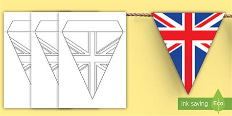 Union Flag Template Display Bunting (l'enseignant a fait)