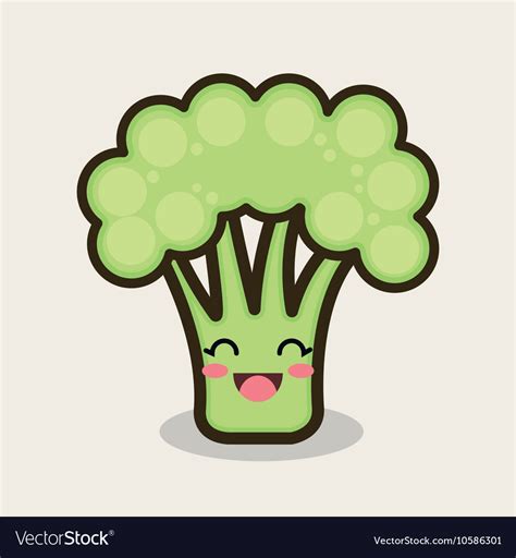 Cartoon broccoli vegetable design Royalty Free Vector Image