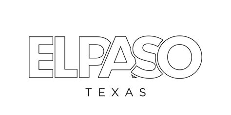 El Paso, Texas, USA typography slogan design. America logo with graphic ...