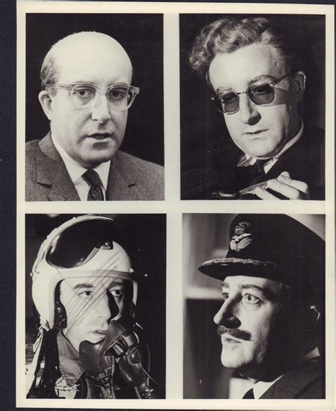 Publicity still for "Dr Strangelove" showing Peter Sellers in the four ...