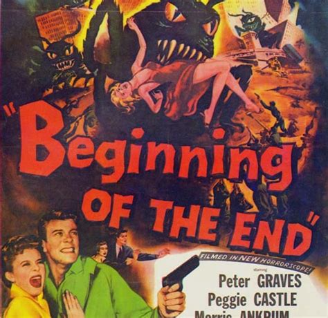 Beginning Of The End 1950s Sci Fi Horror Movie Poster Full | Etsy