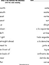 Directions - Match the Spanish and English Phrases: EnchantedLearning.com