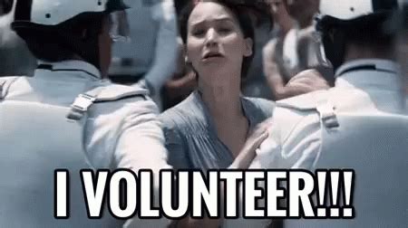 I Volunteer! GIF - Thehungergames Hungergames Thggifs - Discover ...