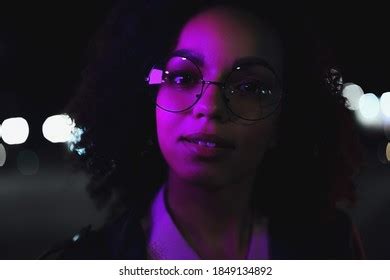 Black Girl Portrait Night City Lights Stock Photo 1849134892 | Shutterstock