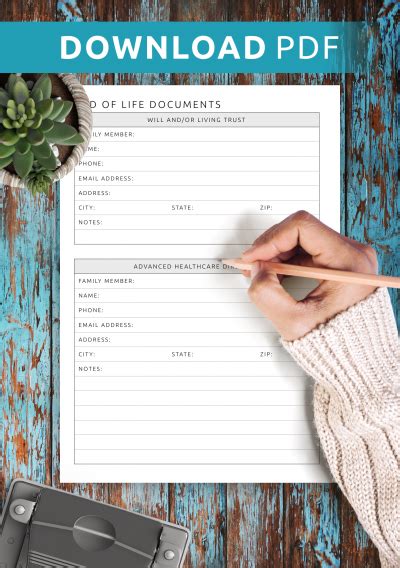 Download Printable End of Life Documents PDF