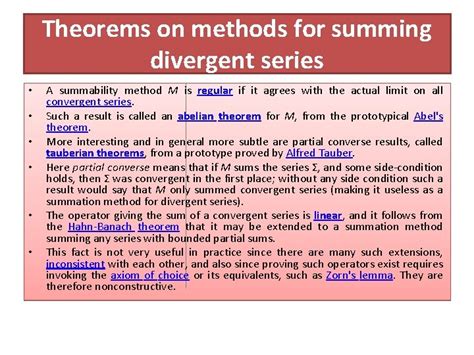 Convergence of Series Absolute convergence Conditional convergence Examples