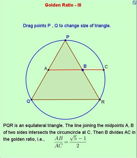 Triangle - golden ratio | Mathematics geometry, Math geometry, Golden ratio