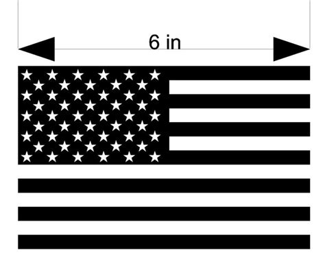 Buy USA American Flag - Vinyl Sticker / Decal MATTE BLACK 6" in Plano, Texas, US, for US $4.99
