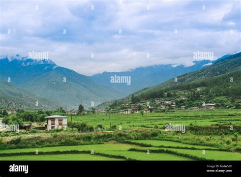 The Landscape of Paro Valley in Bhutan Stock Photo - Alamy