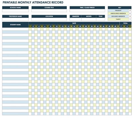 Employee Attendance Tracker Excel Template 2019