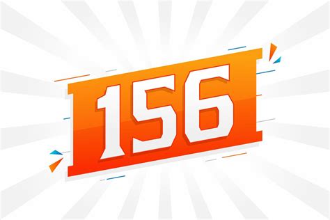 156 number vector font alphabet. Number 156 with decorative element stock vector 13897661 Vector ...