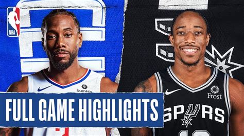 CLIPPERS at SPURS | FULL GAME HIGHLIGHTS | December 21, 2019 - YouTube