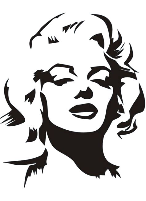 Pin by Gülçin Tekkaş on Bir gün işime yarar | Marilyn monroe stencil, Silhouette art, Stencil art