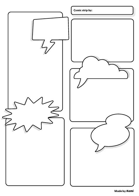 Comic Strip Template For Students - prntbl.concejomunicipaldechinu.gov.co