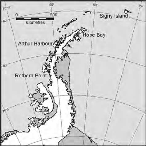 Map showing location of the sites at which the two measurements of ...