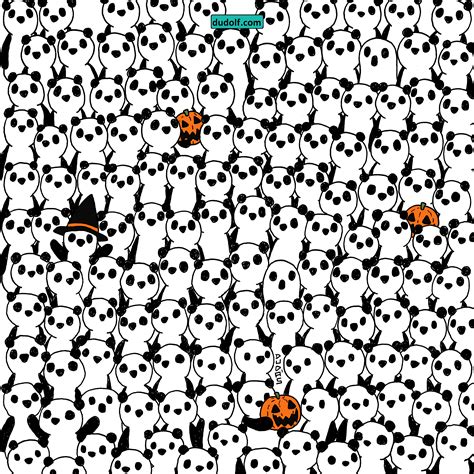 Brain teaser: Can you find the 3 ghosts hidden among the pandas? – Total News