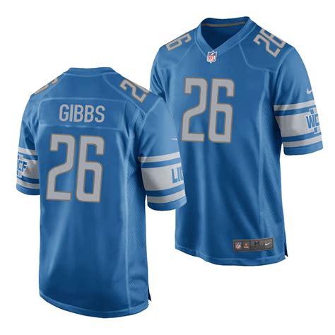 Detroit Lions Jahmyr Gibbs 2023 NFL Draft Blue Game Jersey Men - OKNCAASHOP