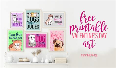 Free Printable Valentine's Day Art for Dog Lovers - Kol's Notes