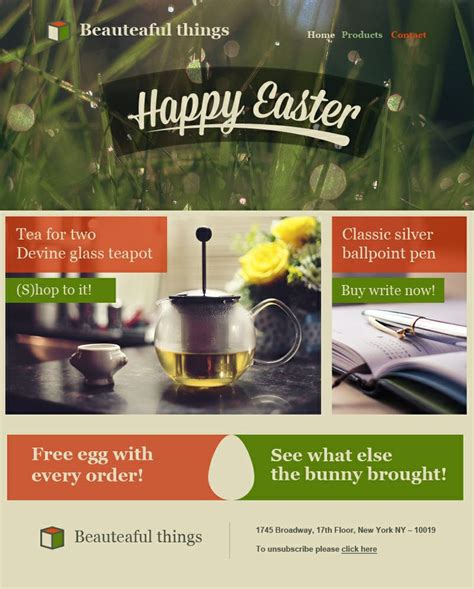 Mailify Easter newsletter template | Responsive email template, Email marketing template ...