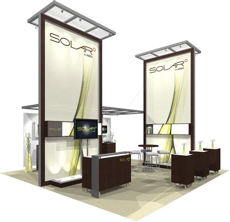 Solar A - 20' x 20' Trade Show Island Exhibit | Trade show booth design, Exhibition stand design ...