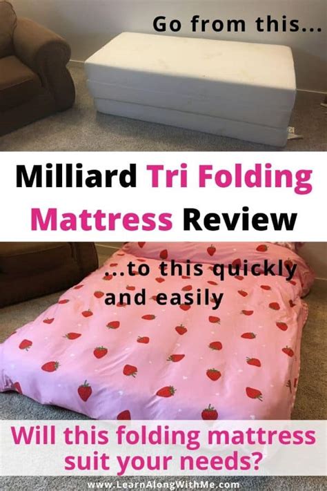 Milliard tri folding mattress review (will it work for you?) - Learn Along with Me