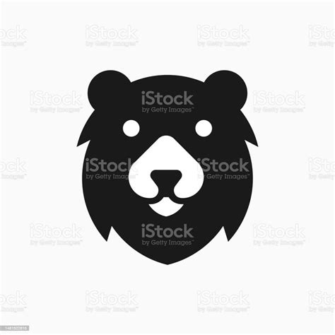 Vector Illustration Bear Head Silhouette Style Stock Illustration - Download Image Now - Anger ...