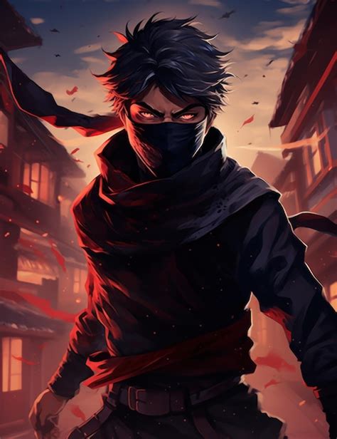 Ninja anime character | Premium AI-generated image