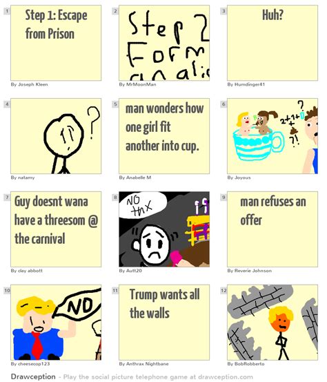 Step 1: Escape from Prison - Drawception