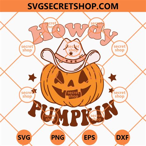 Howdy Pumpkin SVG, Pumpkin SVG, Halloween SVG, Cowboy Pumpkin SVG - SVG ...