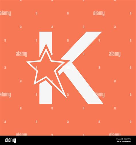 Star Logo On Letter K. Moving Star Symbol Vector Template Stock Vector ...