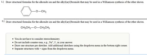 Solved Draw structural formulas for the alkoxide ion and the | Chegg.com