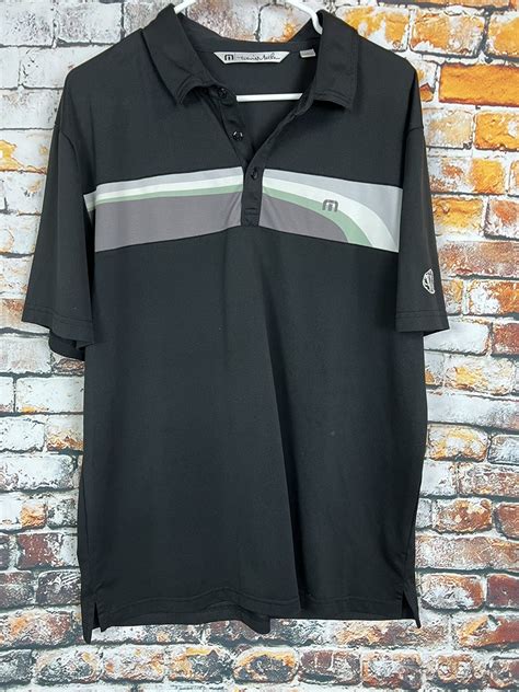 Travis Mathew TRAVIS MATHEW GOLF POLO SHIRT -XL Black Green Gray STRIPE | Grailed