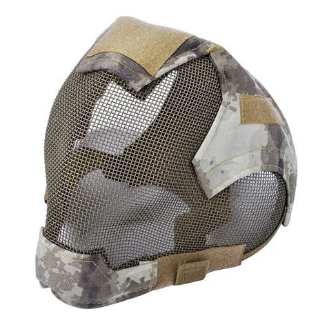 Outdoor Airsoft Mask protective full face fencing Steel Mesh mask-in ...