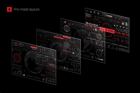 Futuristic UI Kit • 200+ vector design elements | Behance