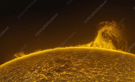 Solar prominence - Stock Image - C052/5180 - Science Photo Library