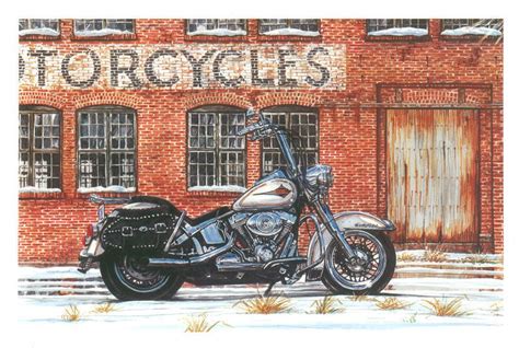 Harley Davidson Christmas Cards #X815 Sitting In Front Motorcycle Factory (10) | Harley davidson ...