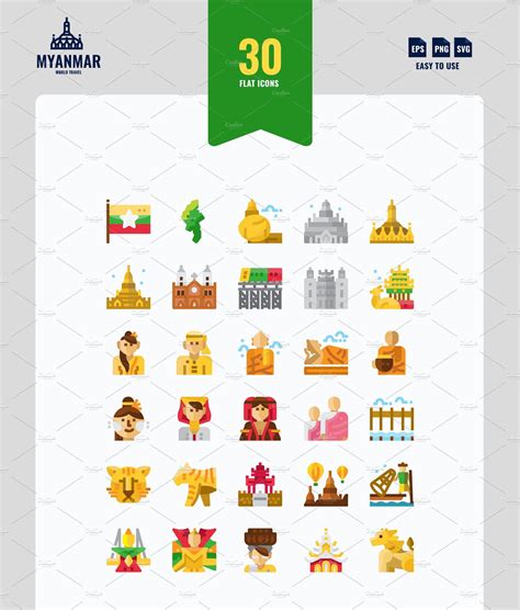 Myanmar 90 Icons | Icon, Myanmar, Icon design