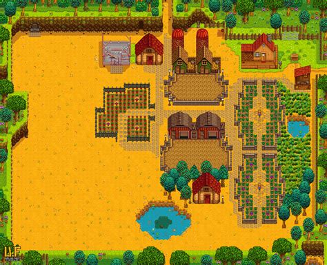 Download Farm Plan In Summer - Stardew Valley Farm Layout Ideas PNG Image with No Background ...