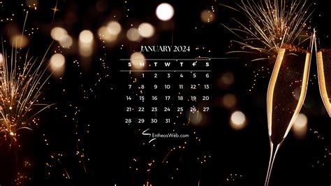 January 2024 Calendar Desktop Wallpaper | EntheosWeb