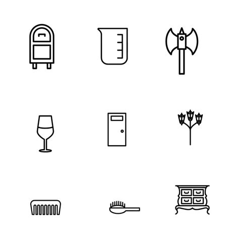 black and white icons set 29826207 Vector Art at Vecteezy