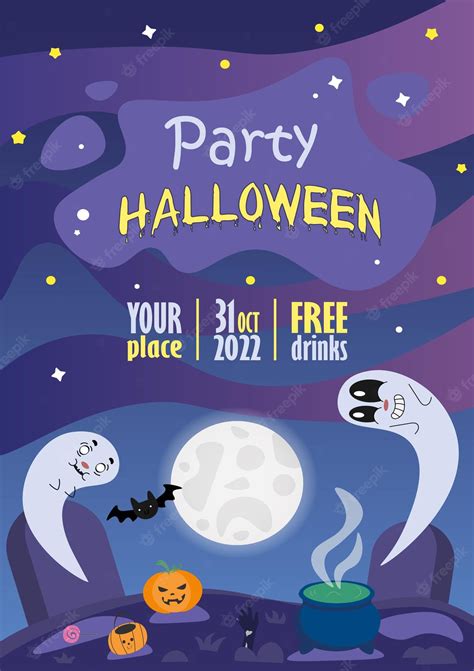 Premium Vector | Flat banner template for halloween party celebration